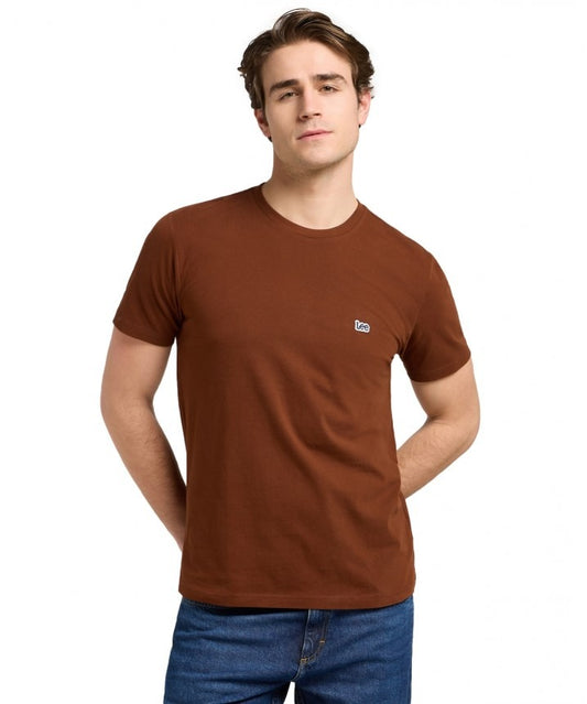 SS PATCH LOGO TEE - Short-sleeved t-shirts BROWN
