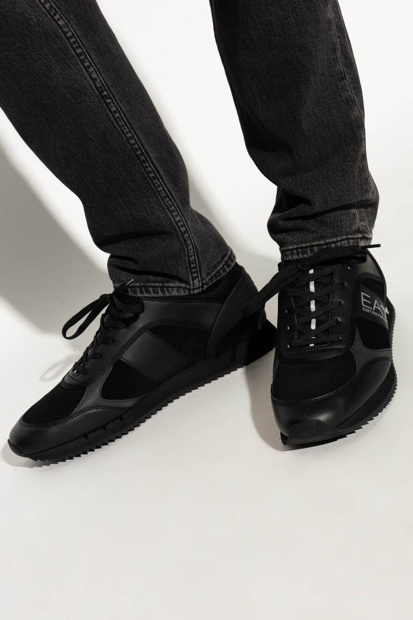 EA7 Emporio Armani Black Sports Shoes - Harbi Brands