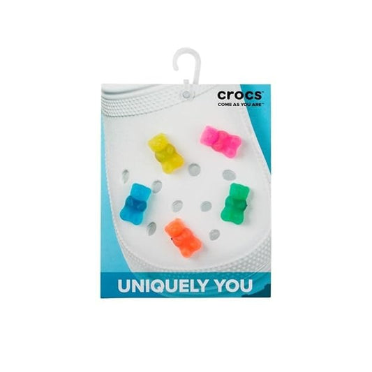 Crocs Plastic Candy Bear Multicolor Shoe Charms 5 Packs