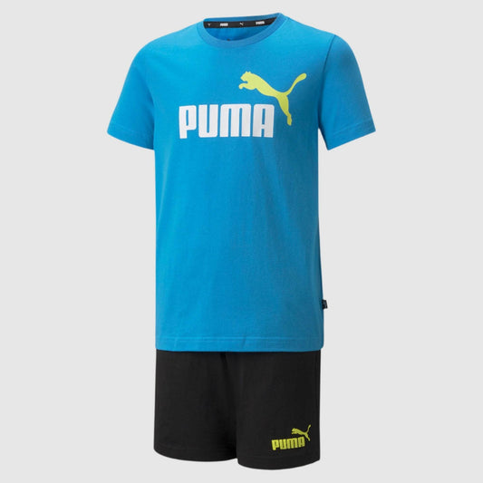 Puma Jersey Youth Blue Shorts Set - Harbi Brands