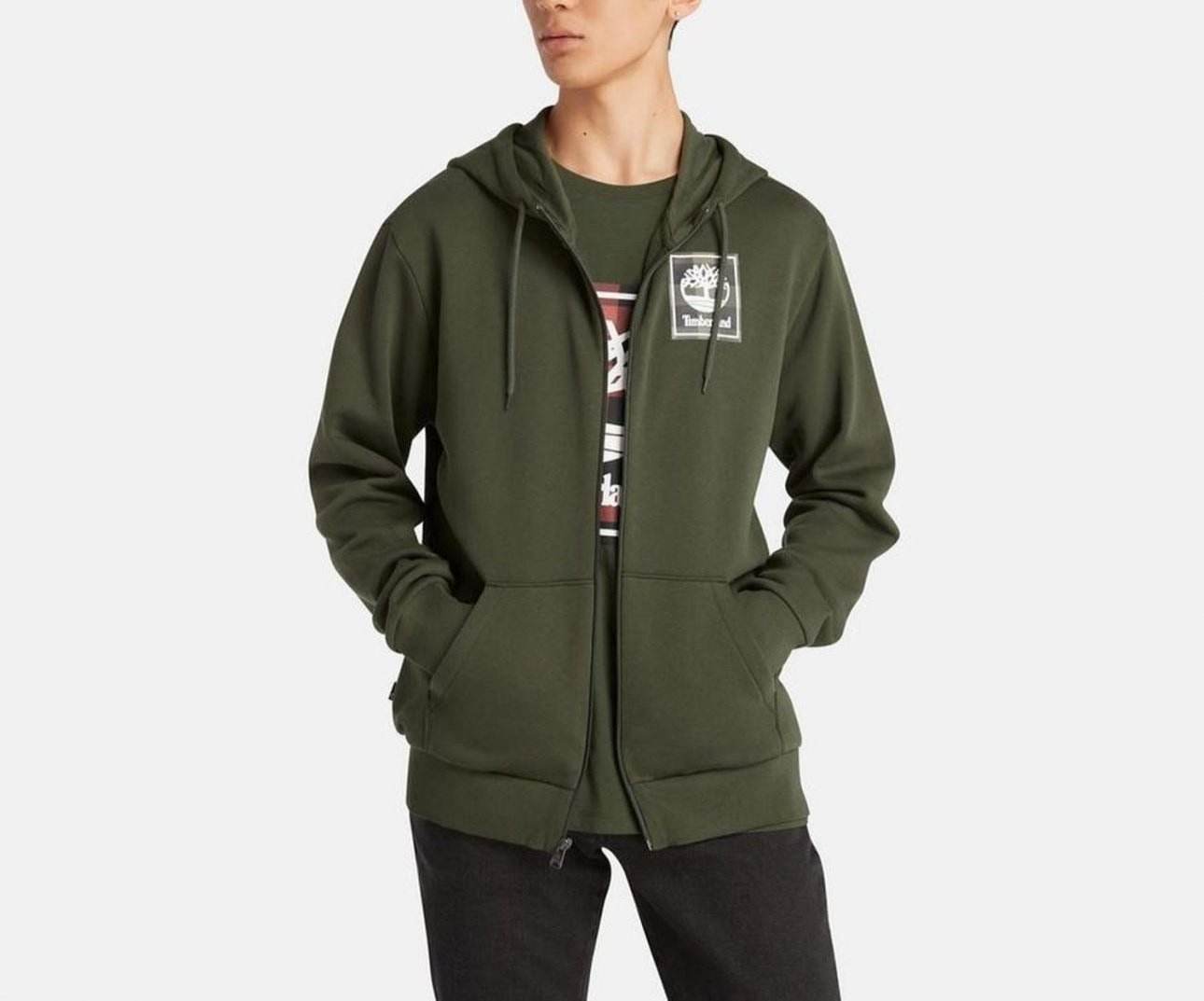 Timberland Buffalo Sweatshirt With Cap And Square Printed Logo - Harbi Brands
