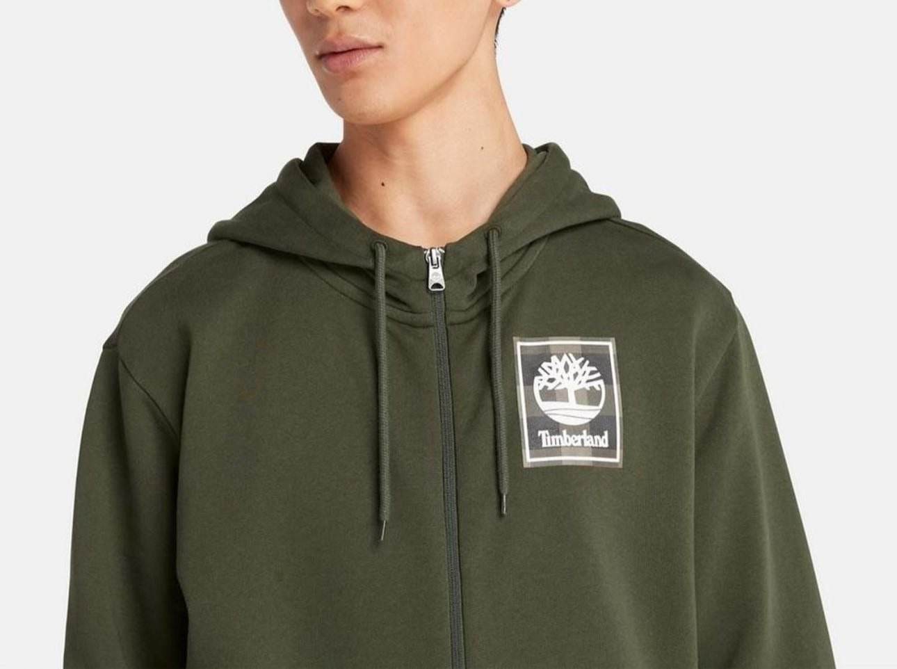 Timberland Buffalo Sweatshirt With Cap And Square Printed Logo - Harbi Brands