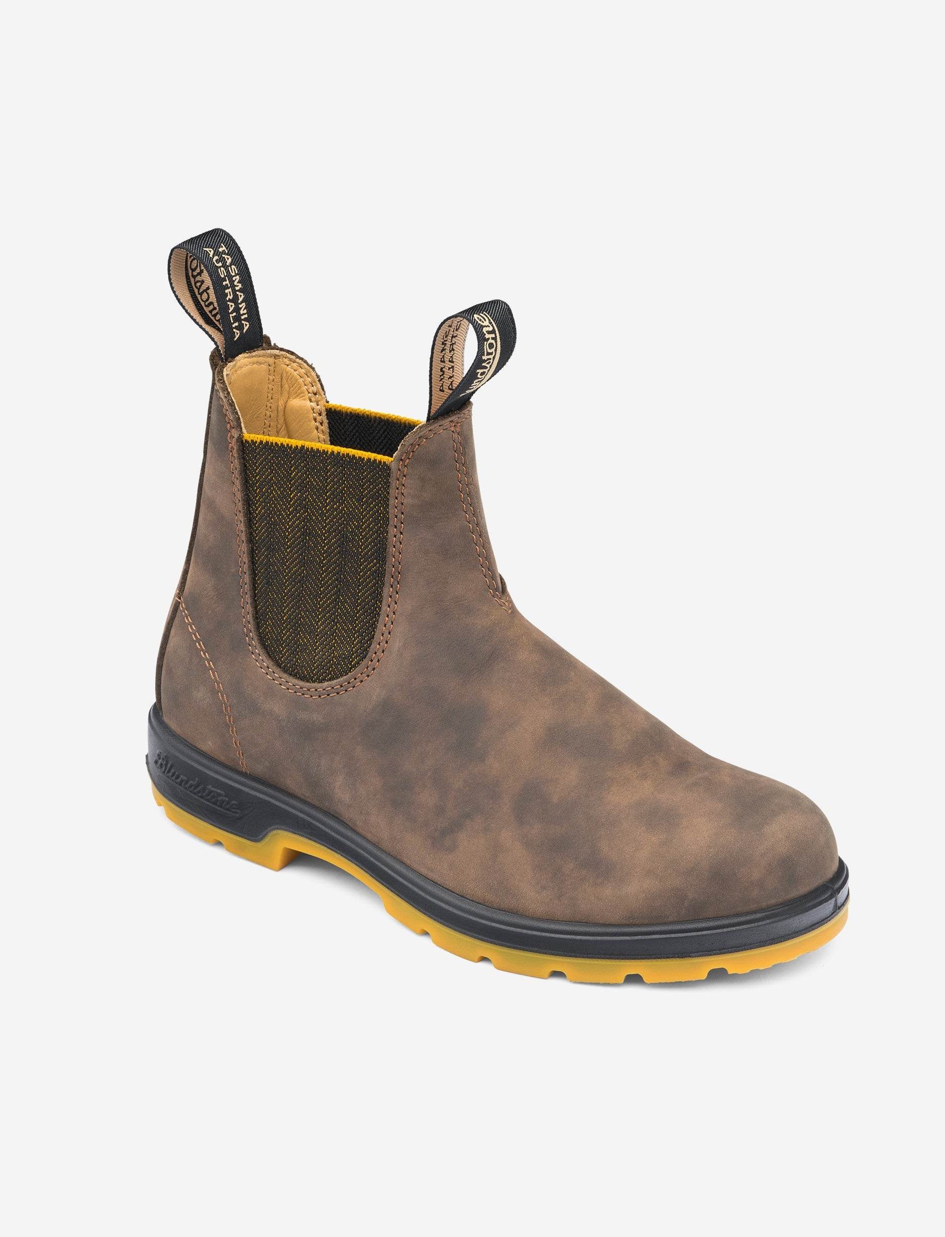 Blundstone Chelsea BLM1944 - Rustic Brown / Mustard - Harbi Brands