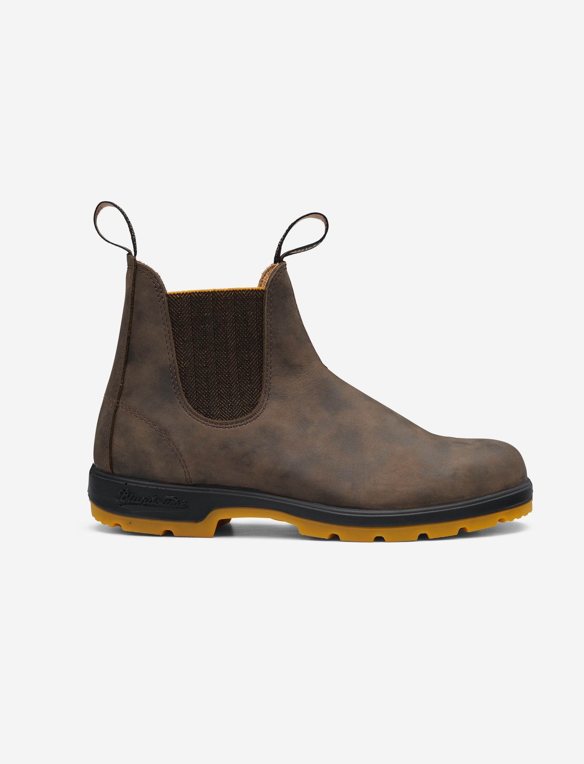 Blundstone Chelsea BLM1944 - Rustic Brown / Mustard - Harbi Brands