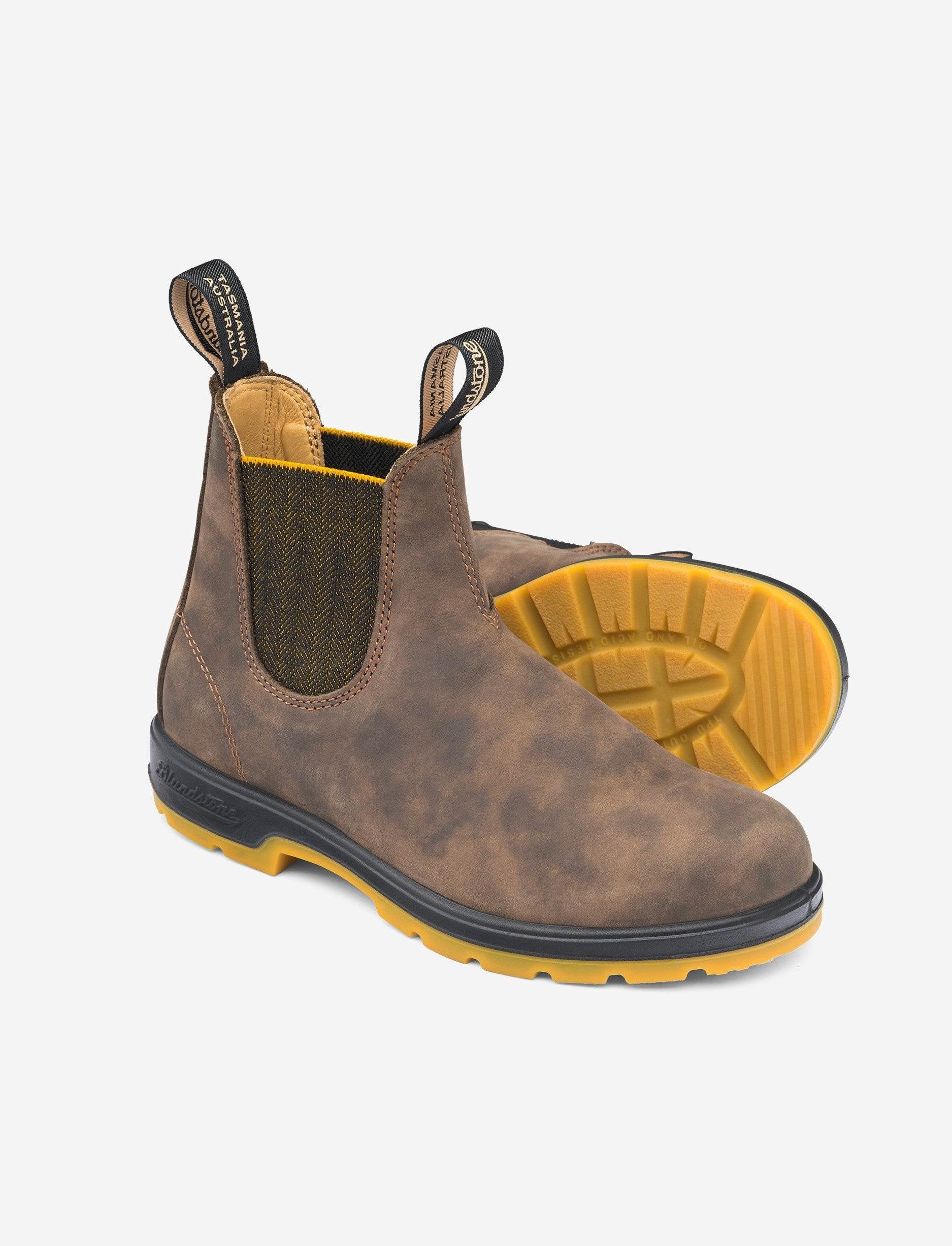 Blundstone Chelsea BLM1944 - Rustic Brown / Mustard - Harbi Brands