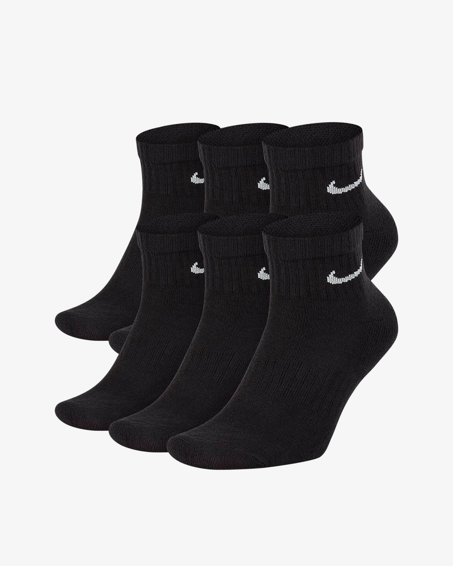 Nike Everyday Cushioned Training Ankle Socks (6 Pairs) - Harbi Brands