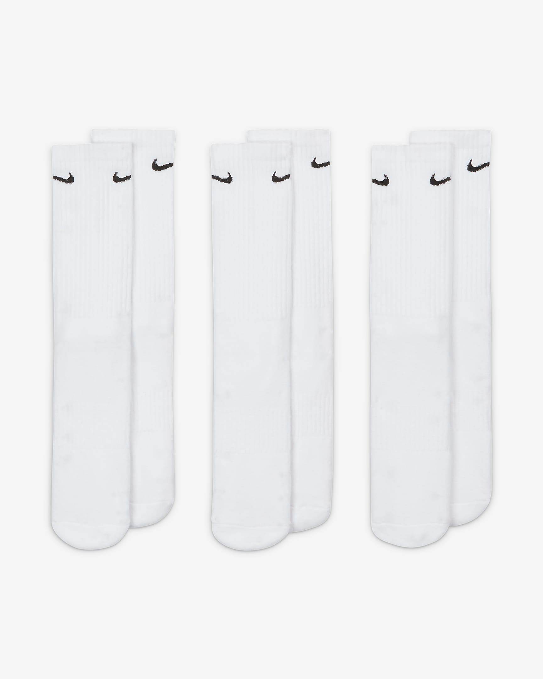 Nike Everyday Cushioned Training Crew Socks (3 Pairs) - Harbi Brands