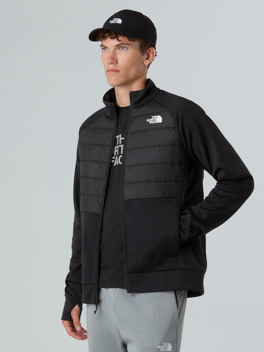 The North Face Reaxion 2.0 Fleece Hybrid Full Zip Jacket black white