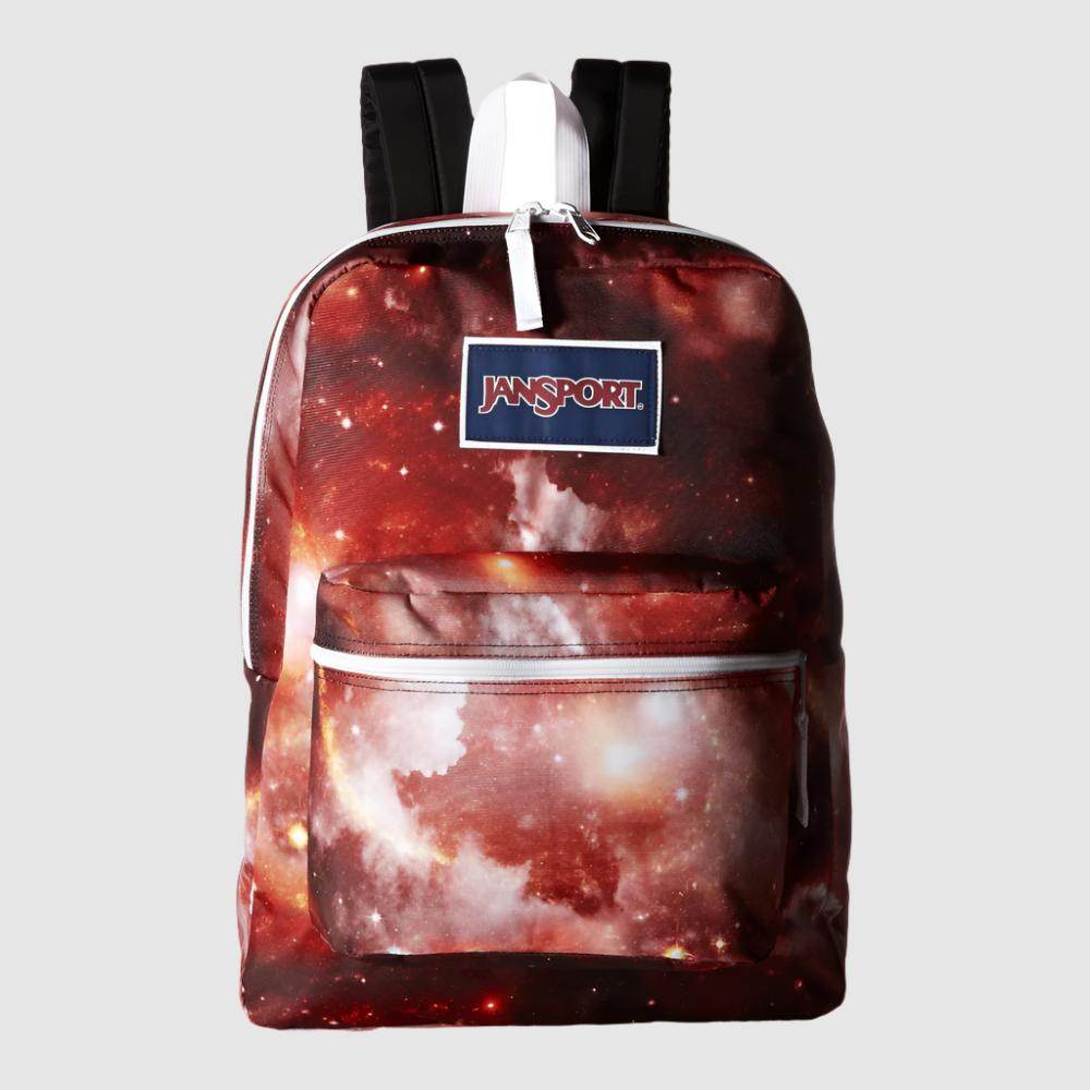 JanSport Super Break Over Exposed Multi Red Galaxy 25L Harbi Brands