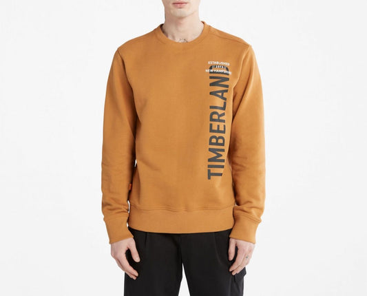 Timberland Sweatshirt With A Vertical Timberland Logo Print On The Front