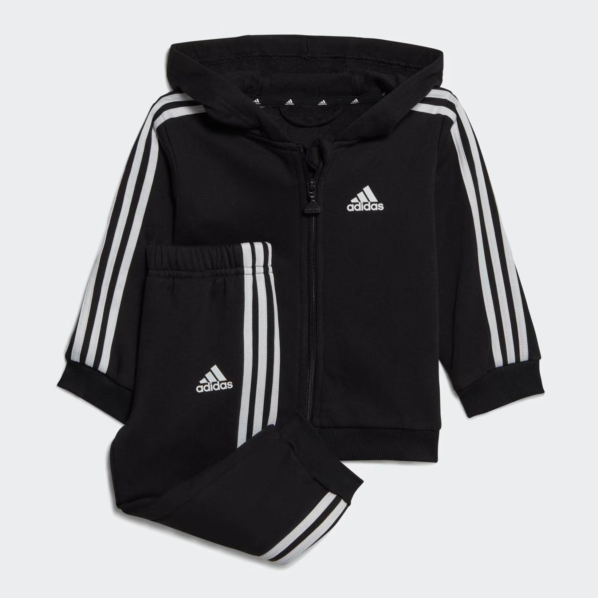 Adidas Essentials Full-Zip Hooded Jogger Set - Harbi Brands