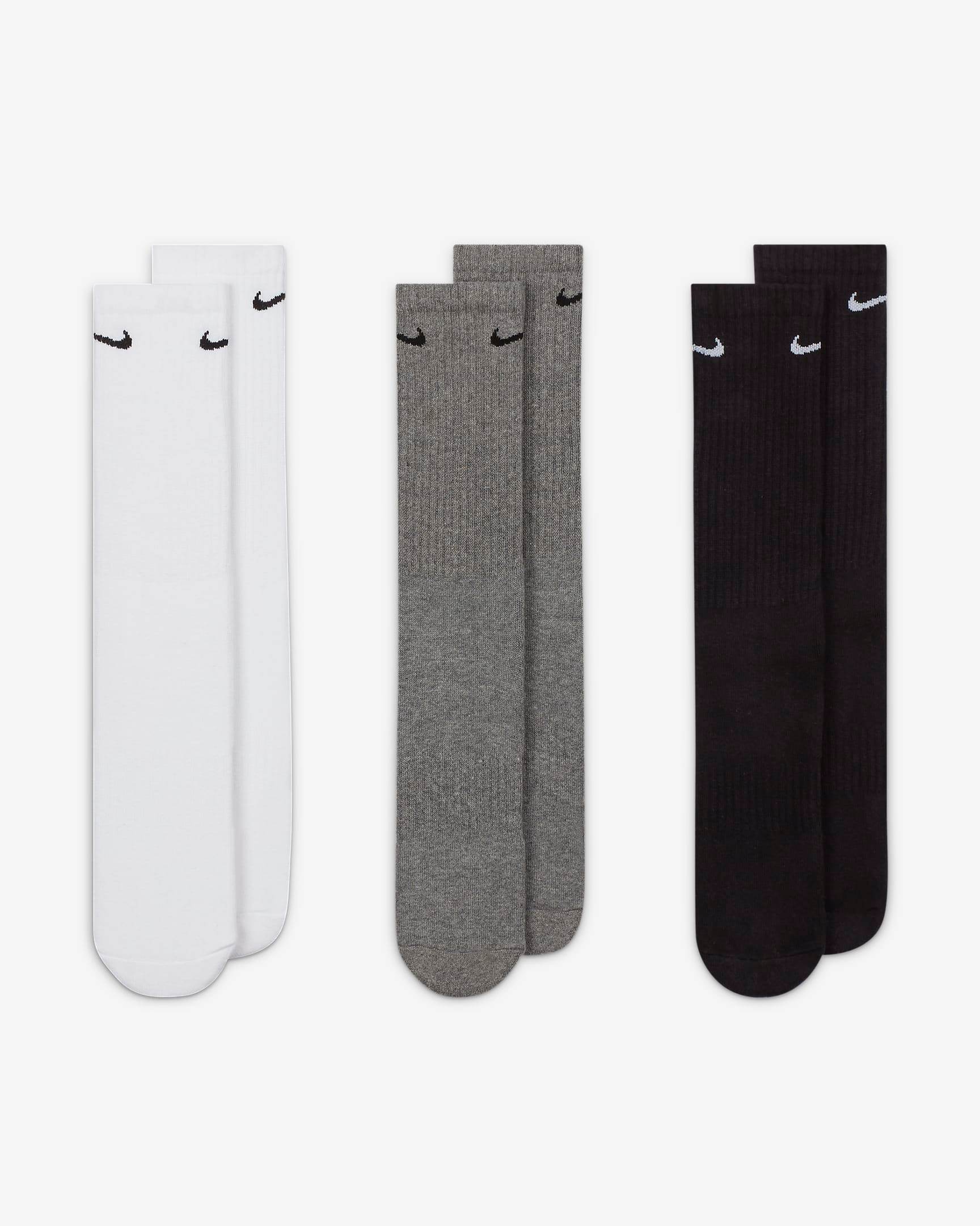 Nike Everyday Cushioned Training Crew Socks (3 Pairs) - Harbi Brands