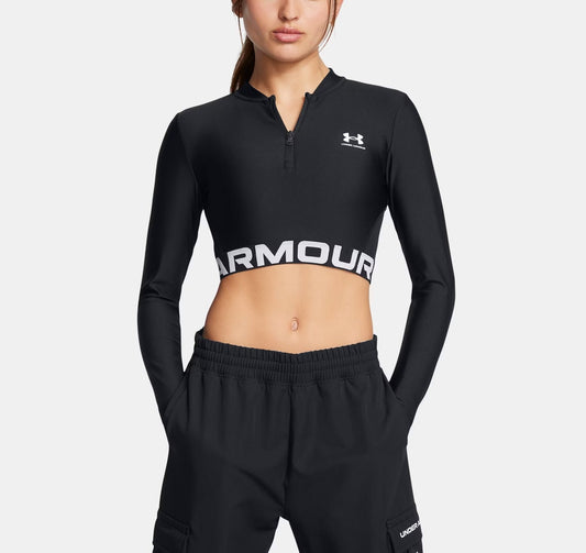 Under Armour Women's HeatGear Rib ¼ Zip Long Sleeve