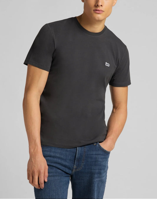 Lee Jeans Patch Logo Tee in Washed Black