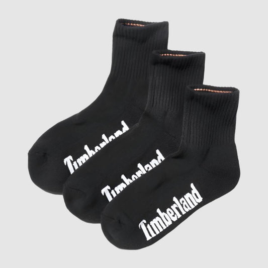 Timberland Stratham Core Sport Quarter Socks 3 Pack - Black