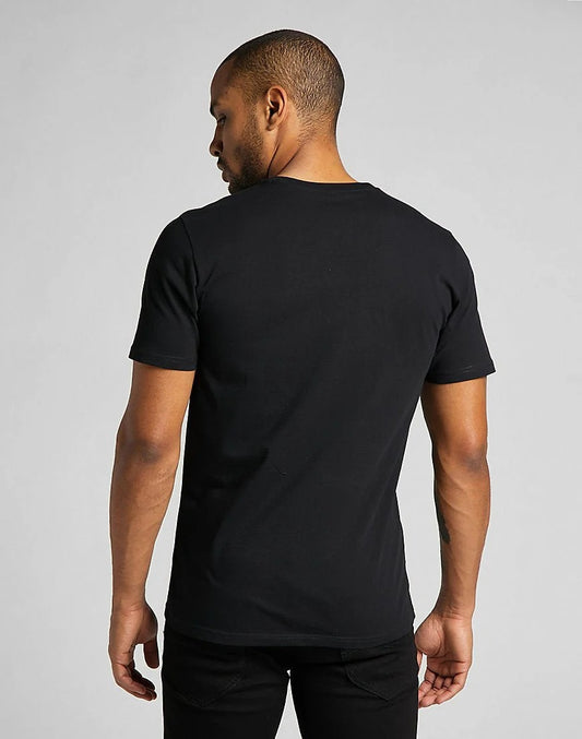 Lee Jeans Wobbly Logo Tee in Black